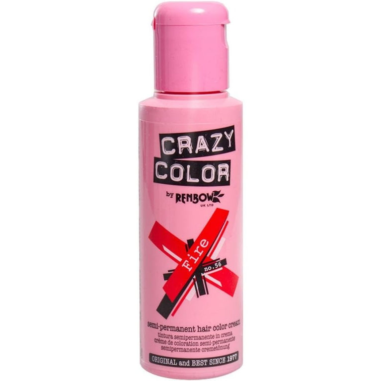 Renbow Crazy Color Semi Permanent Hair Color Cream Fire No.56 100ml