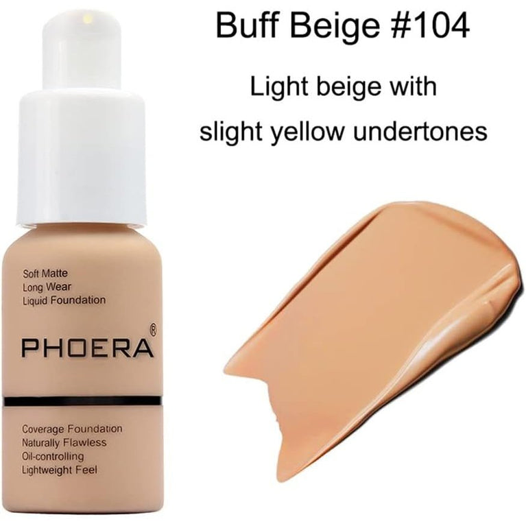Ultimate 6-in-1 Matte Liquid Foundation Kit with Volcanic Oil-Control Rollers and Face Primer