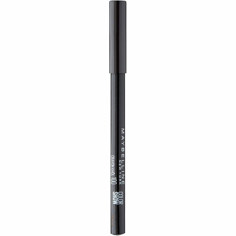 Maybelline Ultra Black Color Show Crayon Khol Eyeliner Pencil #100 with Long-lasting Smudge Proof Formula