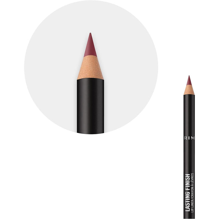 RIMMEL 8-Hour Wear Lip Liner in Wine Shade, 4g - Creamy and Blendable for Precise Application