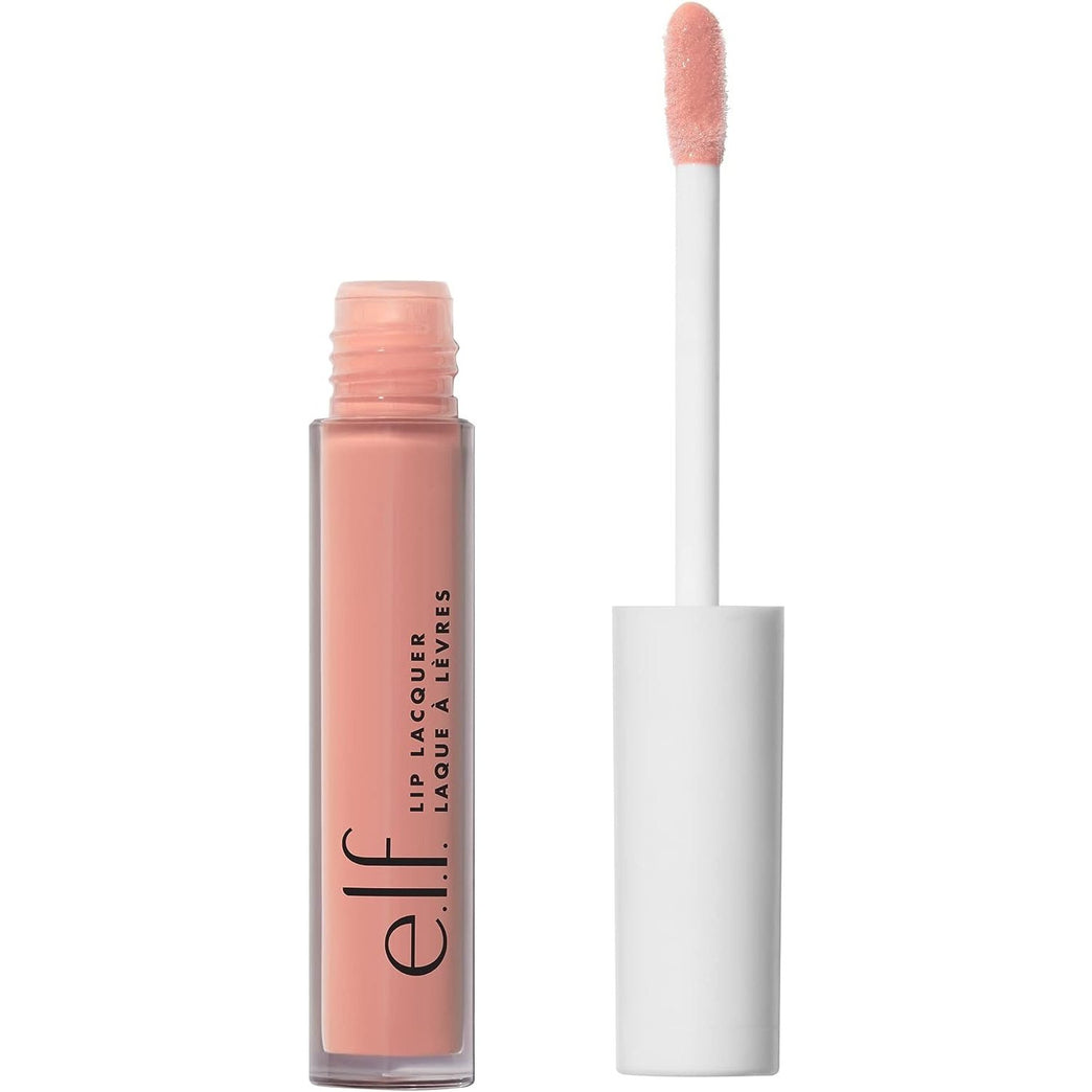 e.l.f. Ultra-Shiny Vitamin-Infused Lip Lacquer, Whisper Pink - Nourishing and Hydrating Vegan Lip Gloss with Sheer Colour, Non-Sticky Formula, Cruelty-Free