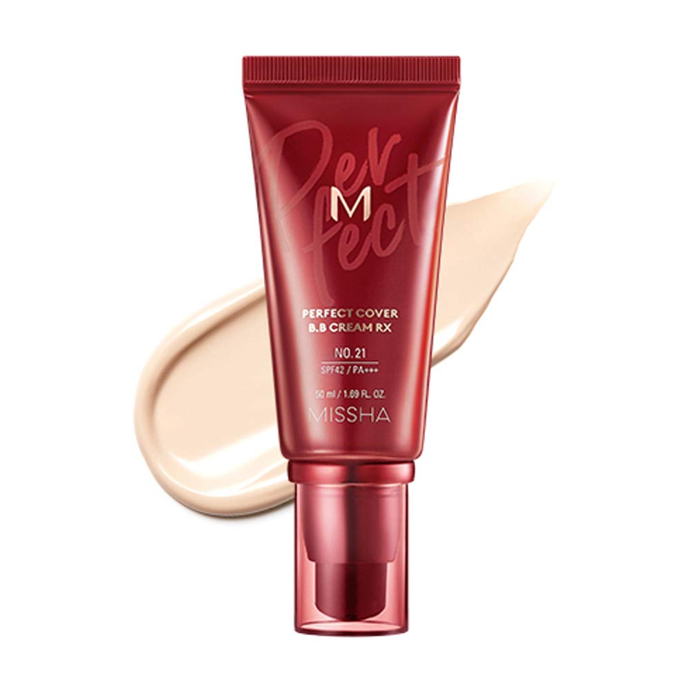 MISSHA M Ultimate BB Cream RX with SPF42/PA+++ in No. 21 Light Beige 50ml/1.69fl.oz - Multifunctional Beauty Cream for Flawless Coverage, UV Protection, Deep Hydration, and Anti-Aging Benefits