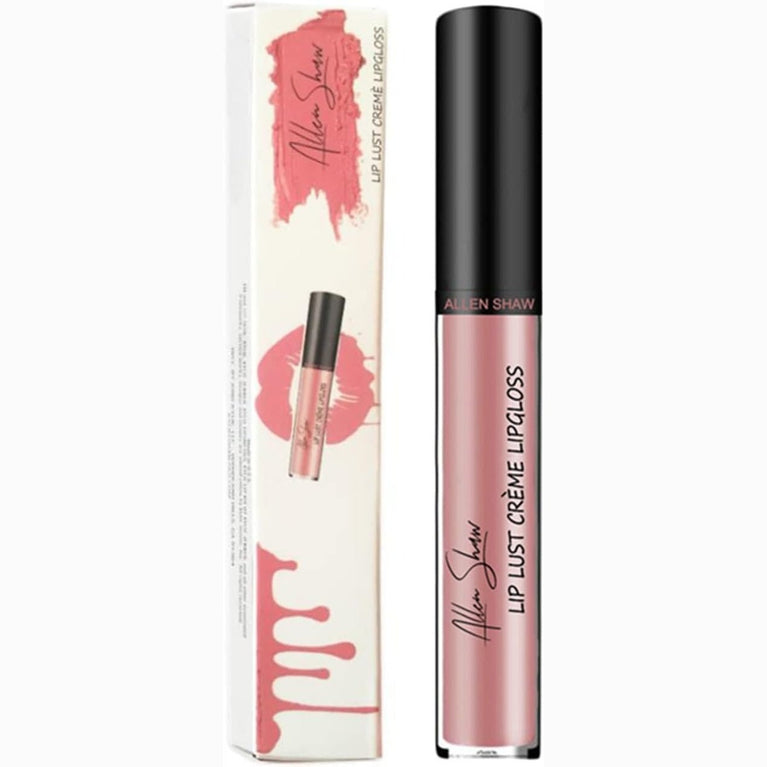 Hypoallergenic Creamy Lip Gloss with Plumping Effect, Long-Lasting Waterproof Velvet Liquid Lipstick in Nude (#02)