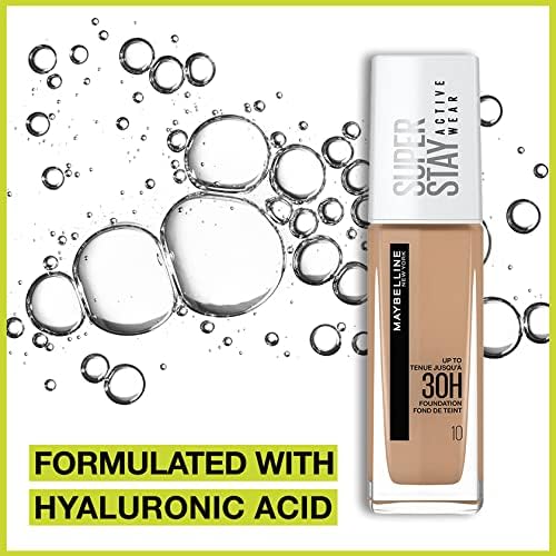 Maybelline New York 30 Hour Superstay Liquid Foundation in True Ivory - 30ml, Long-Lasting, Oil-Free and Dermatologist Tested