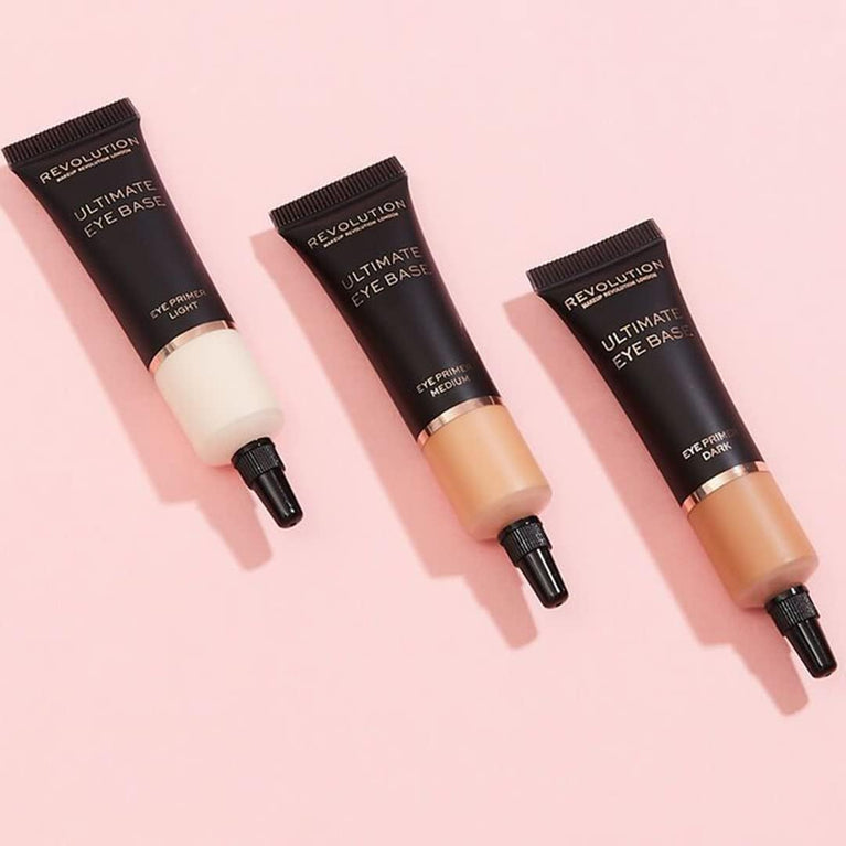Revolution Ultimate Eye Base Makeup Primer for Long-Lasting Crease-Free Wear, Light, 15 ml - Vegan and Cruelty Free