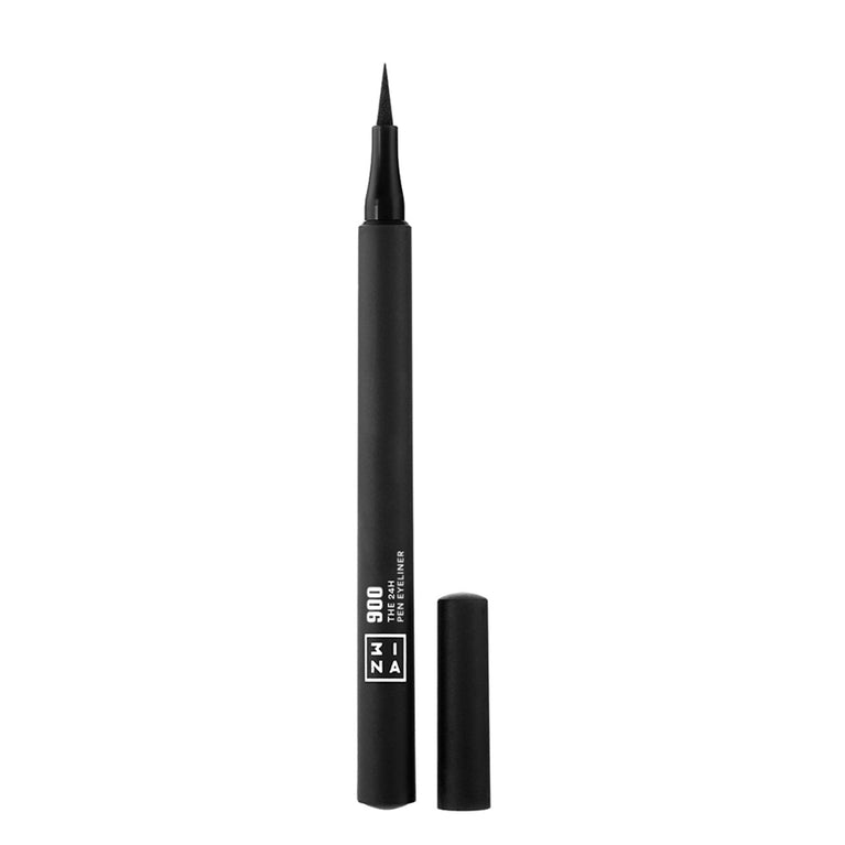 3INA Ultra-Longwear Matte Eyeliner Pen - 24 Hour Bold Pigmented Black Liner - Vegan, Smudge-Proof and Sensitive Eye Friendly Makeup - Easy Application Precision Tip for Perfect Wings - Cruelty Free