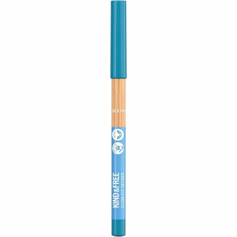 Rimmel 12-Hour High Impact Eyeliner in Anime Blue 006, Vegan & Clean, Made with Natural Ingredients