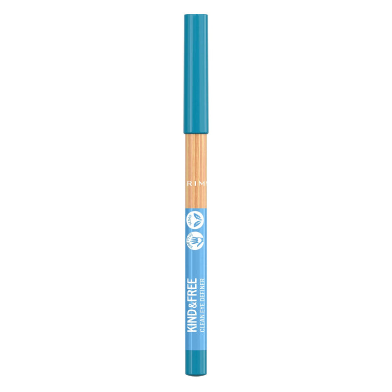 Rimmel 12-Hour High Impact Eyeliner in Anime Blue 006, Vegan & Clean, Made with Natural Ingredients