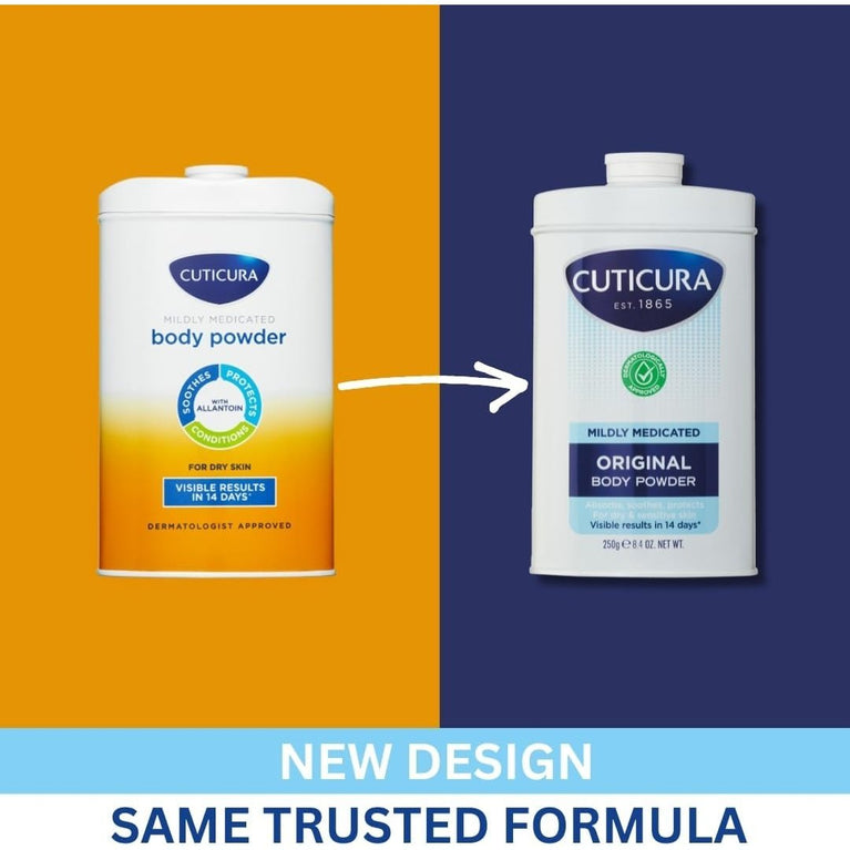Soothing Cuticura Medicated Talcum Powder for Dry and Irritated Skin