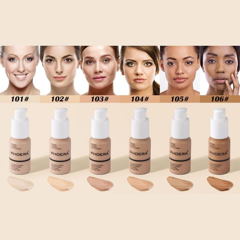 ABRUS® 24-Hour Long-lasting Matte Finish Foundation (#102 Nude) with Skin-Benefiting Properties