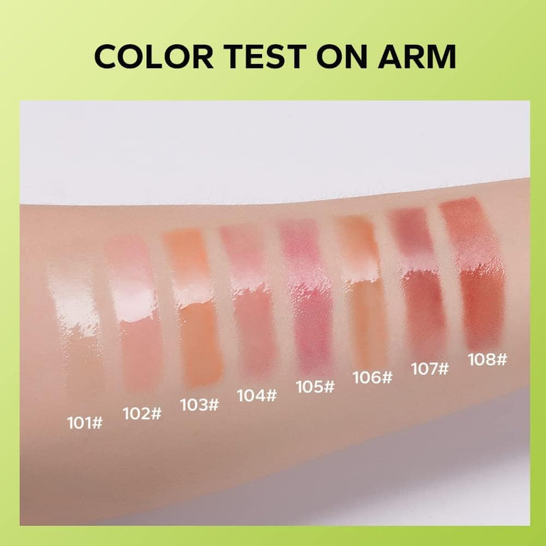 Long-Lasting Moisturizing Jelly Lip Gloss Oil with Large Brush Head in Fashionable Pink Shade (#102)