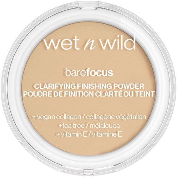 Wet 'n' Wild Flawless Matte Finish Powder for Light-Medium Skin - Infused with Hyaluronic Acid, Vitamin E, and Collagen