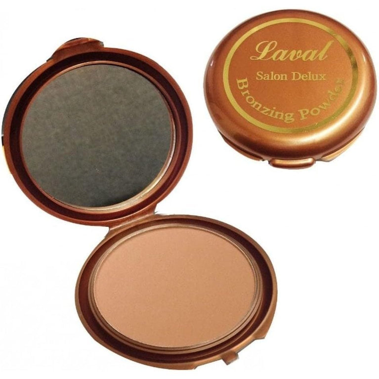 Laval Salon Premium Medium Matt Bronzing Powder with Mirror Compact