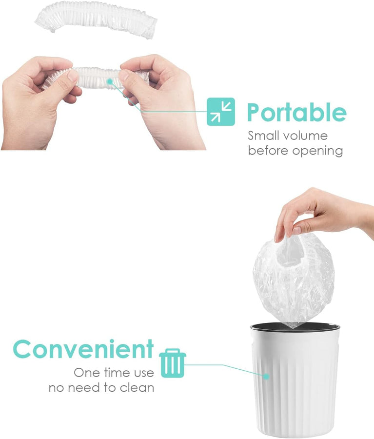 Disposable Shower Caps for Women, Kids, and Girls - Pack of 100