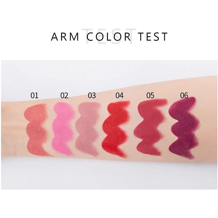 Vibrant Matte Lipstick Kit: Waterproof, Long-Lasting Velvet Finish in 6 Stunning Shades with Bonus Gift Box