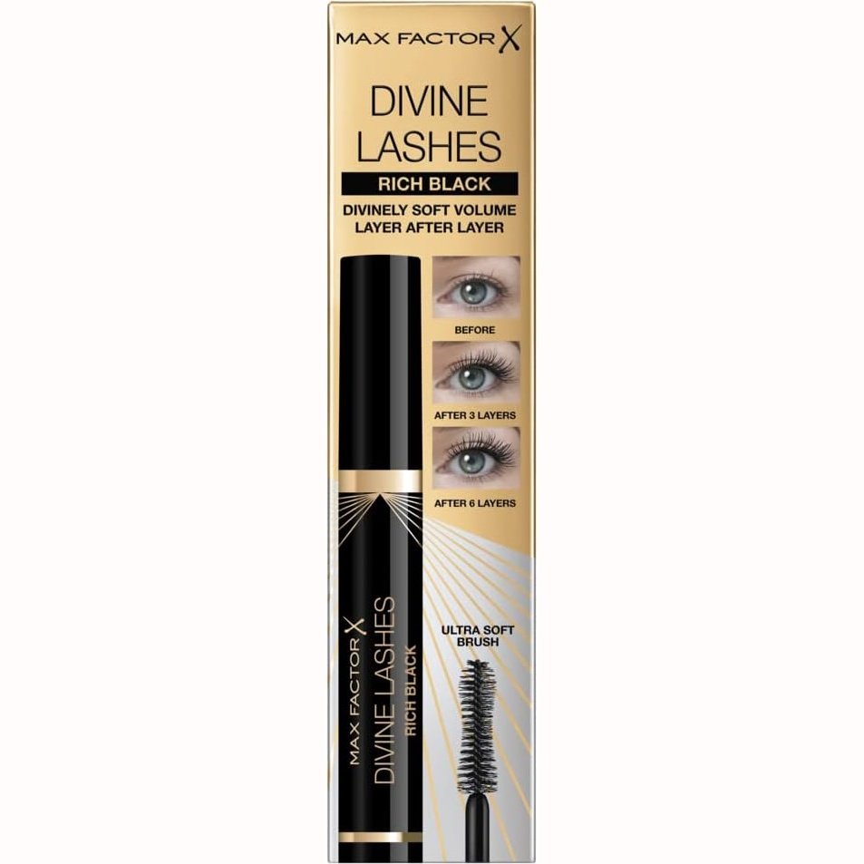 Max Factor Ultra-Lightweight Black Mascara with Divine Lashes Volume, 8 ml