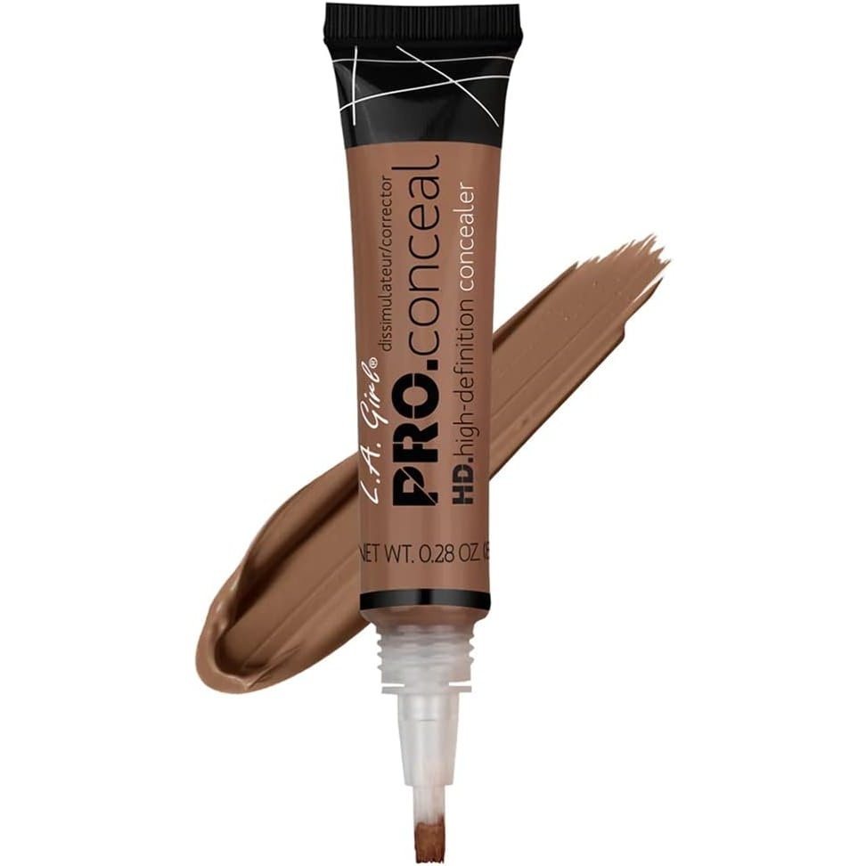 Dark Cocoa Pro Conceal HD Concealer by L.A. Girl Cosmetics with Micro-Pigments & Brush Applicator, 8g