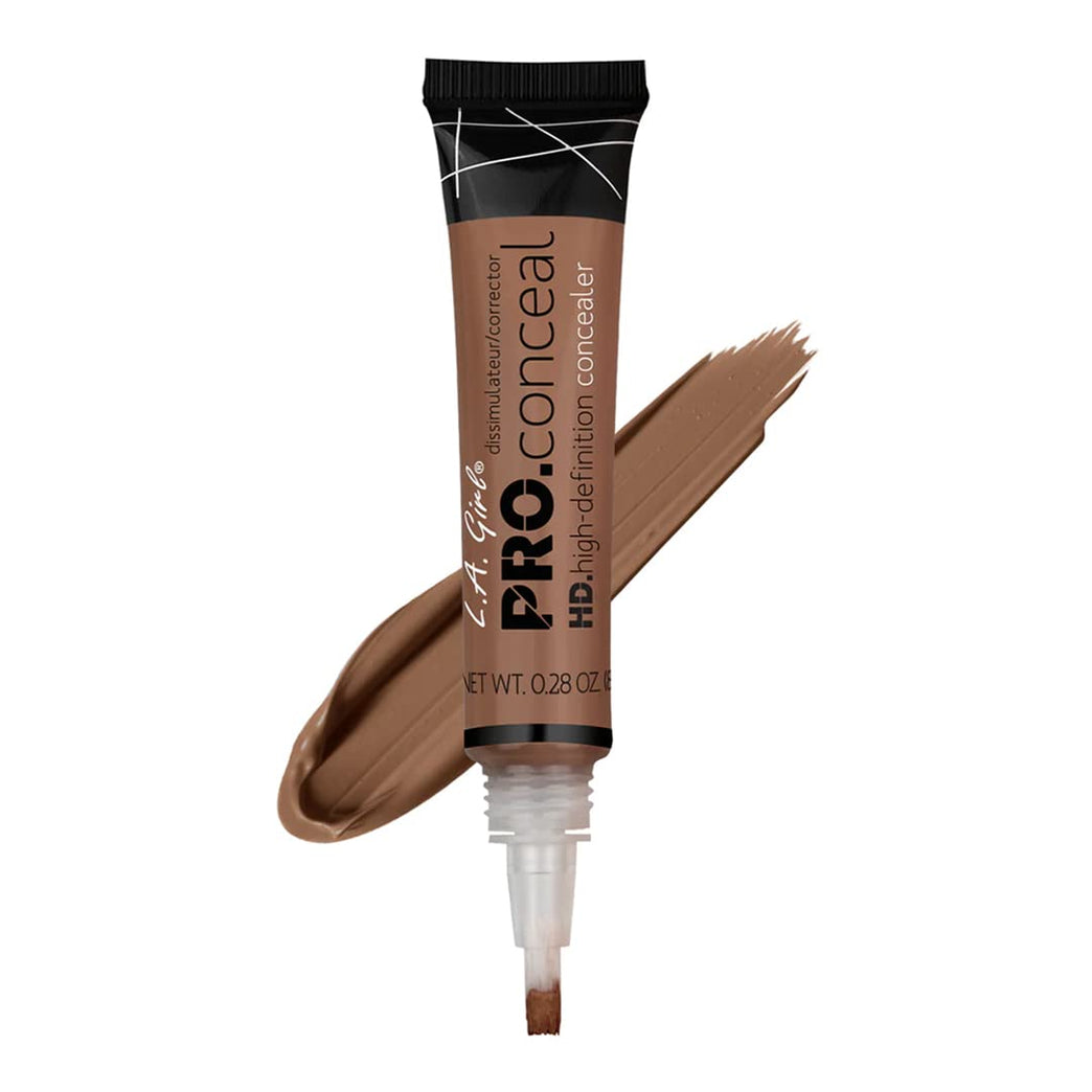 Dark Cocoa Pro Conceal HD Concealer by L.A. Girl Cosmetics with Micro-Pigments & Brush Applicator, 8g