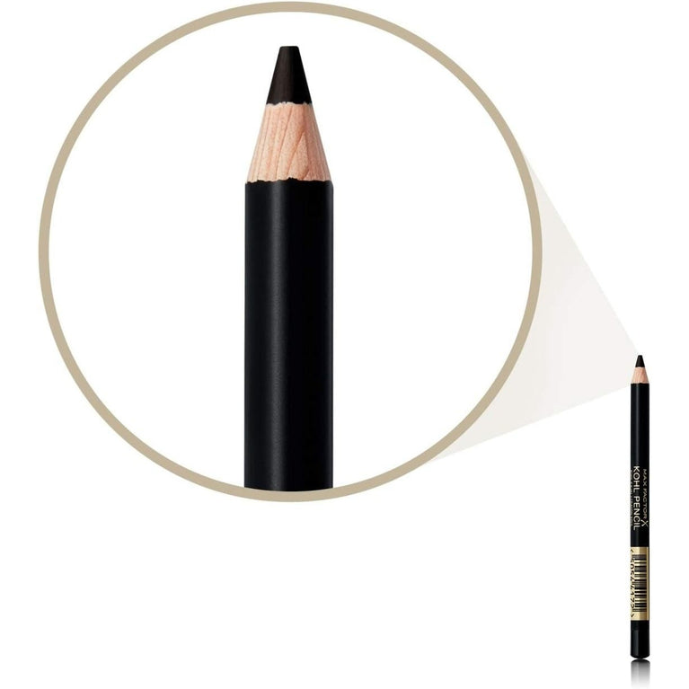 Max Factor Smudge-Proof Kohl Eyeliner Pencil, 20 Black, Ideal for Smokey Eye Look, 4g