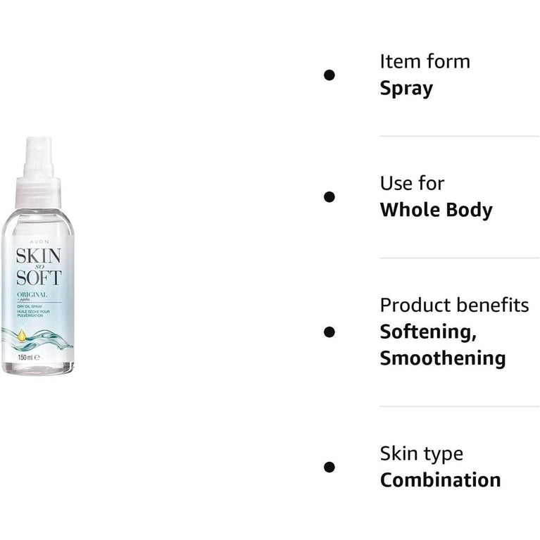 Avon Skin So Soft Original Dry Oil Body Spray with Jojoba - 150 ml