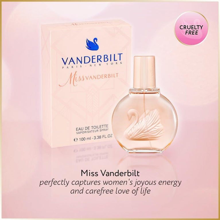Miss Vanderbilt Eau De Toilette 100ml Spray | Floral Fragrance for Women | Genuine Gloria Vanderbilt Perfume