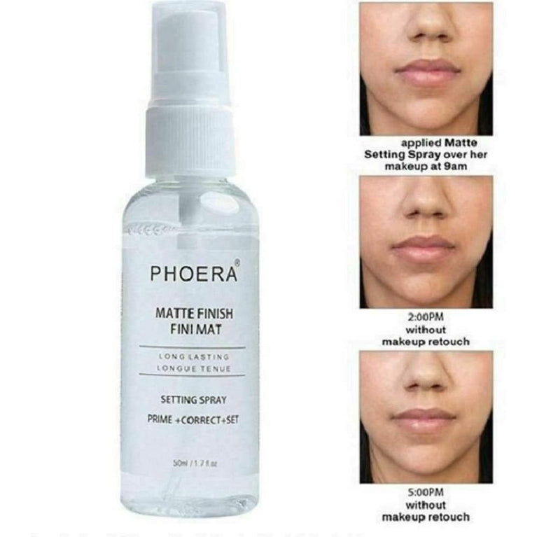 AQUAPURITY Phoera 3-in-1 Makeup Setting Spray - Matte Finish Primer, Corrector, and Sealant