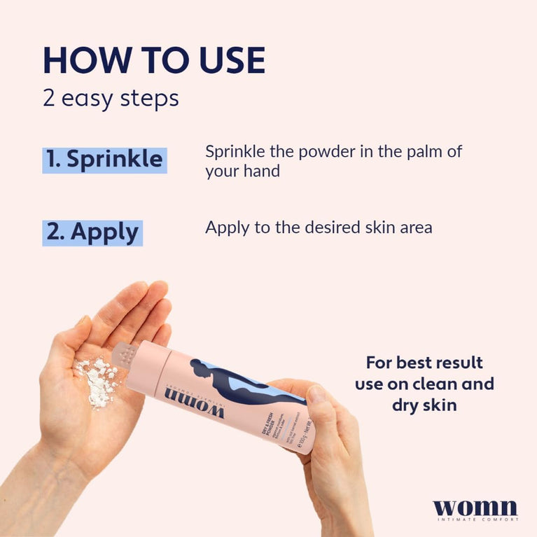 Dry & Fresh Talc-Free Body Powder for Women - Intimate Comfort and Protection, 100 g