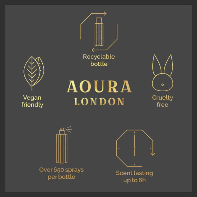 Midnight Passion Body Mist Fragrance Spray by Aoura London - 220ml
