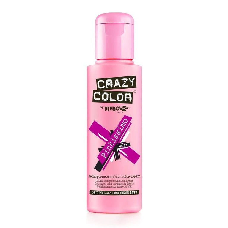 Renbow Crazy Color Pinkissimo Semi Permanent Hair Dye Cream No.42 - 100ml