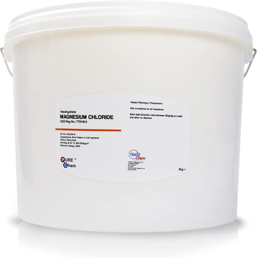 Dead Sea Magnesium Chloride Flakes | 100% Pure | Bath Soak (8KG)