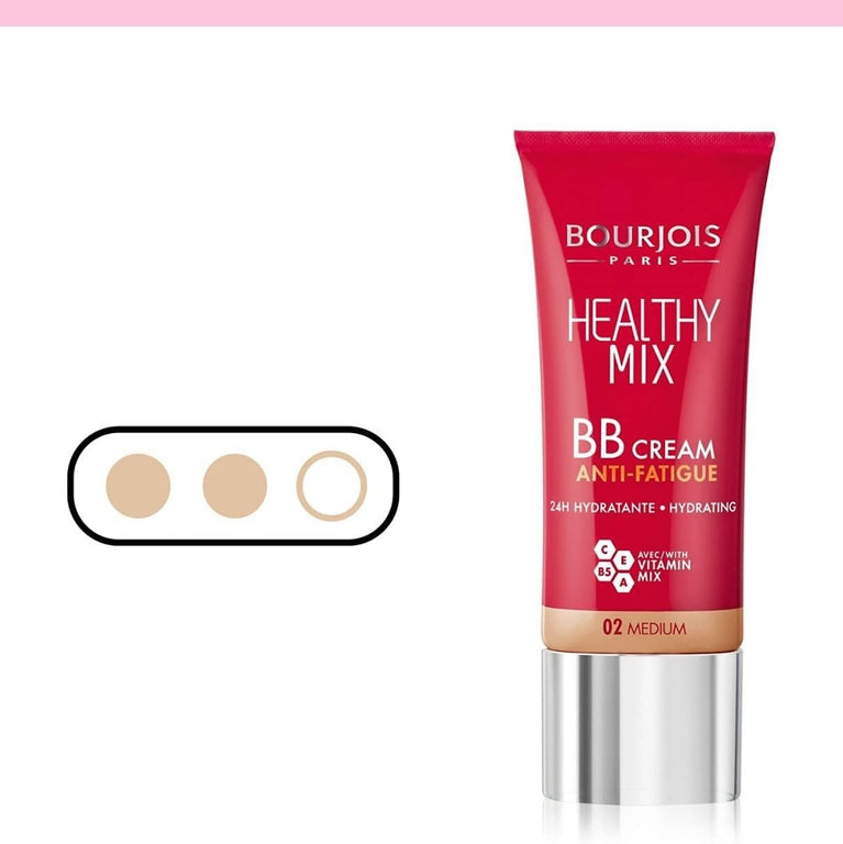 Bourjois Healthy Mix Hydrating BB Cream - 30ml, Medium Shade 02 for Flawless Skin