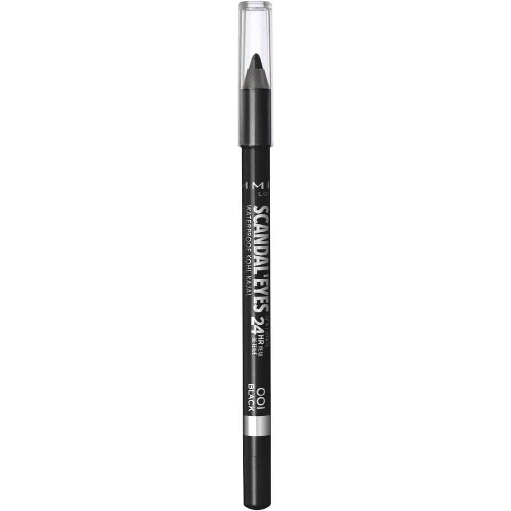 RIMMEL LONDON - Scandaleyes Waterproof Eyeliner - High-Intensity 24hr Wear, No Smudge - Ultra Creamy & Smooth Formula - Bold Black - 1.3g