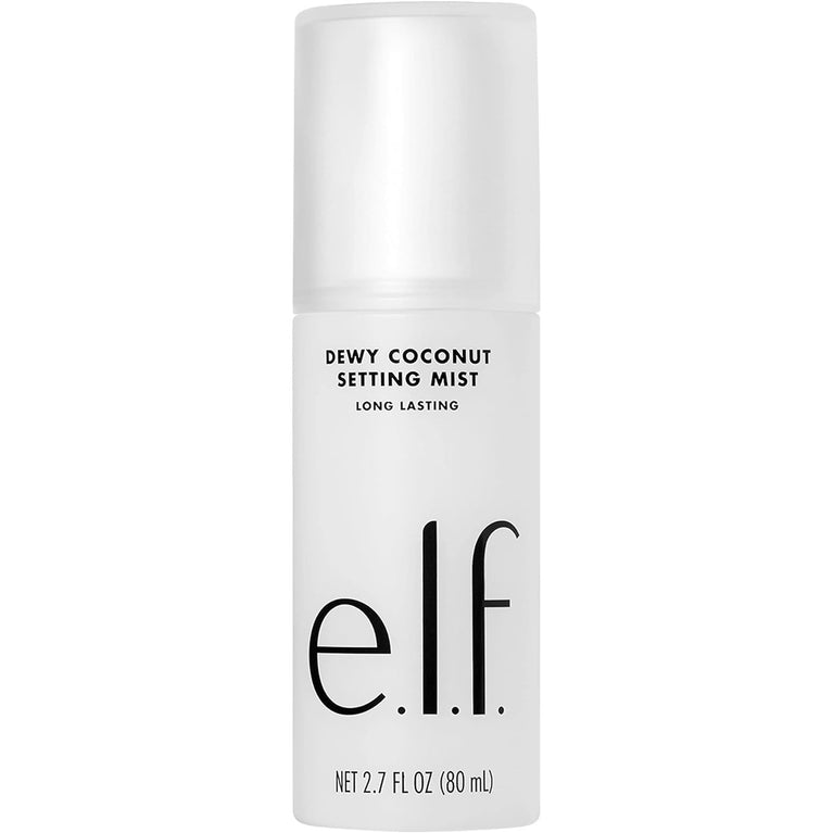 e.l.f. Radiant Glow Makeup Setting Spray with Coconut, Green Tea & Cucumber, Long-Lasting & Hydrating, 2.7 Fl Oz (80mL)