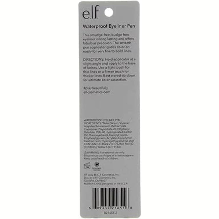 e.l.f. Essential Lash-Enhancing Waterproof Eyeliner Pen - Black