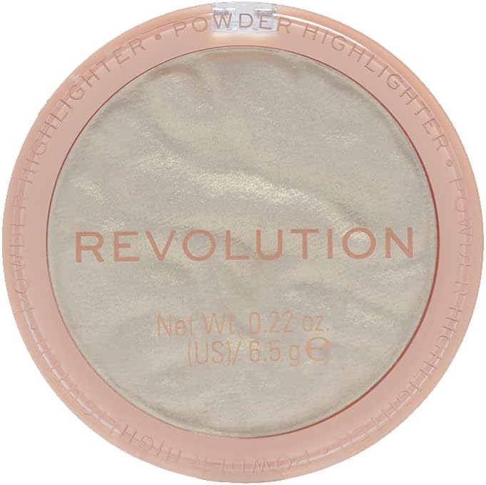 Revolution Glow-Up Golden Lights Highlighter - Intensely Pigmented Shimmering Brightener, 10g