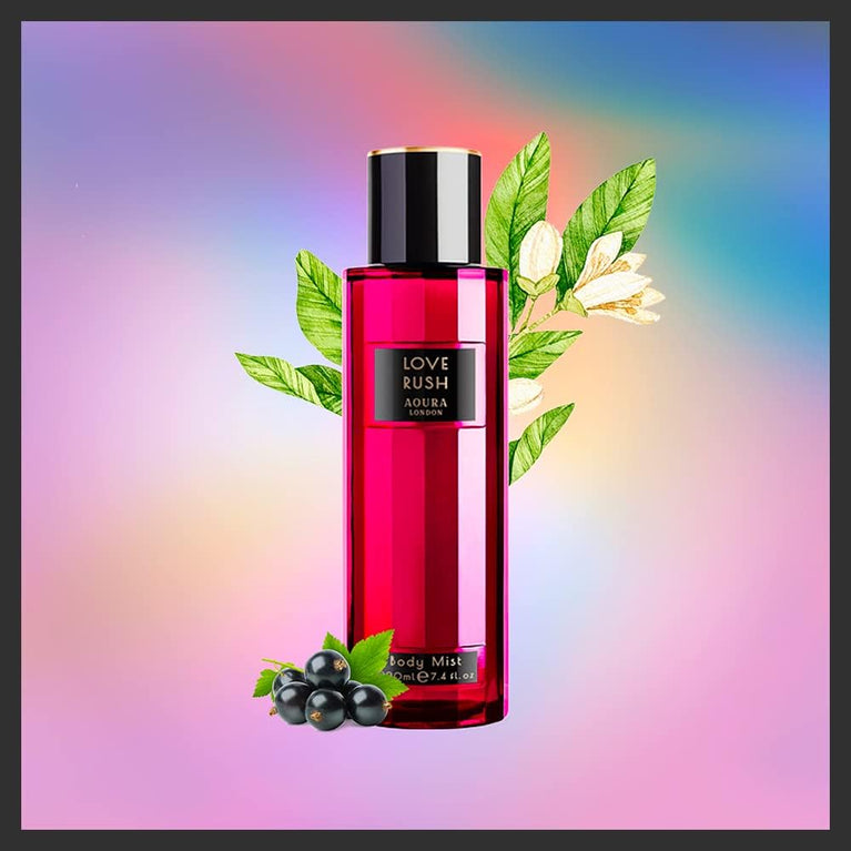 Aoura London Love Rush Body Mist Fragrance Spray 220ml for Women