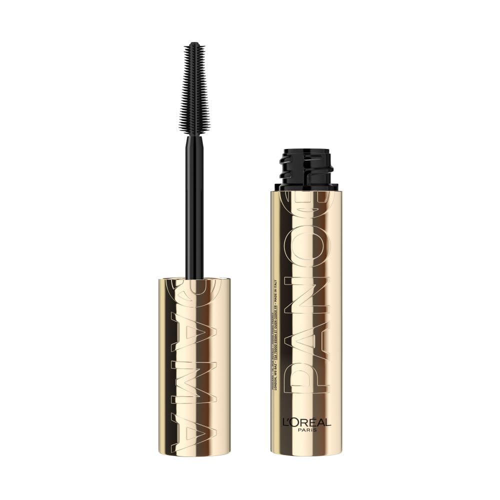 L'Oreal Paris Million Lashes Panorama Mascara, Volumising Formula for Bold, Wide-Eyed Look, 1.4x Magnified Eye Effect, Suitable for Sensitive Eyes, Clump-free Application