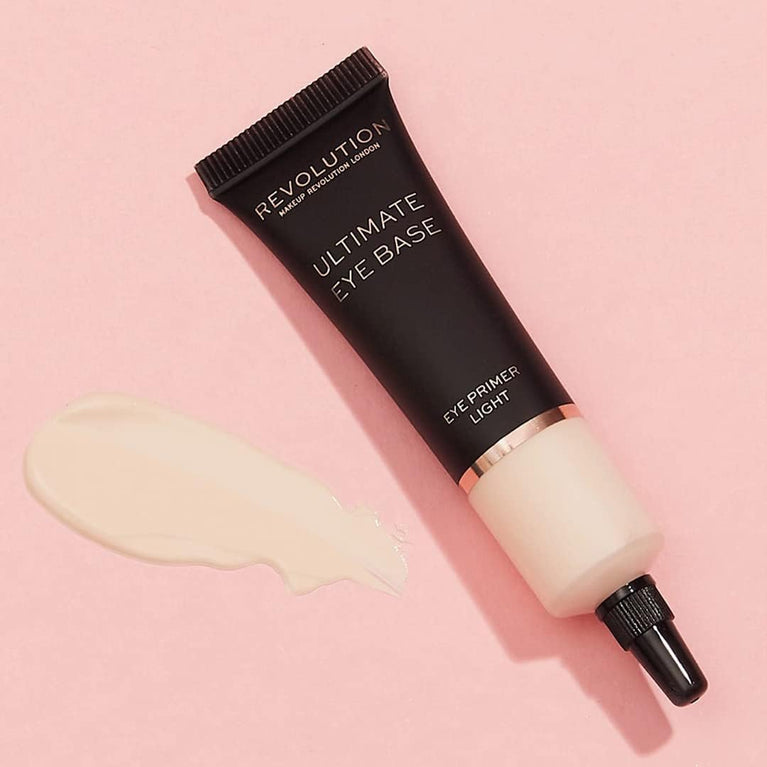 Revolution Ultimate Eye Base Makeup Primer for Long-Lasting Crease-Free Wear, Light, 15 ml - Vegan and Cruelty Free