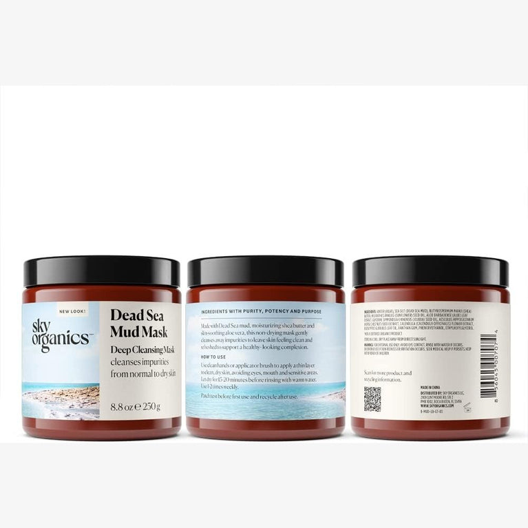 Clear and Radiant Skin with Dead Sea Mud Mask by Sky Organics