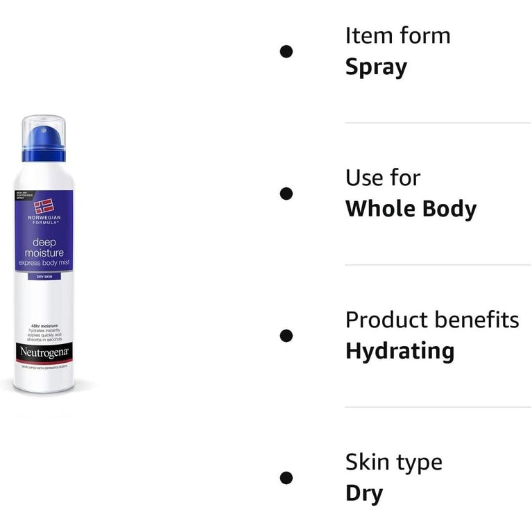 Neutrogena Deep Moisture Express Body Mist - 200 ml