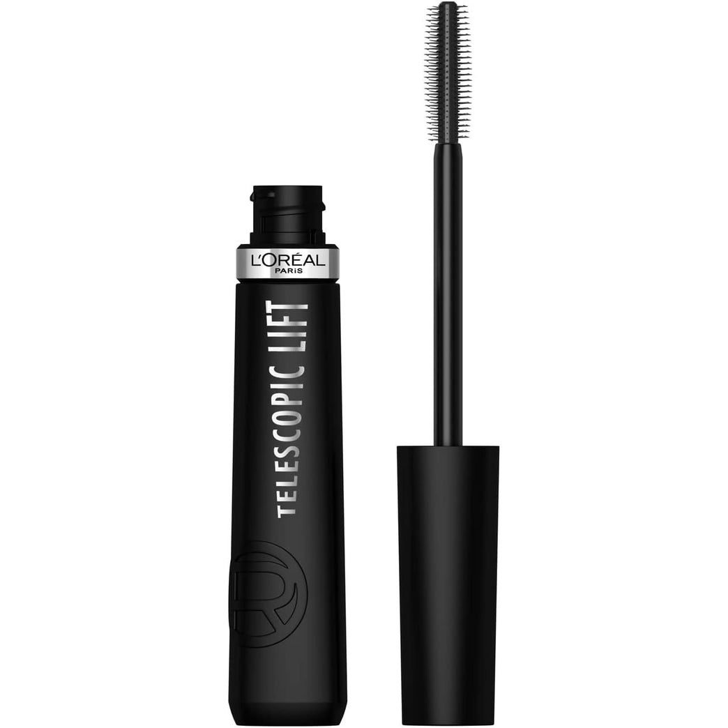 L'Oréal Paris Telescopic Lift Mascara, 36H Endurance, Enhances Lash Length by Up to +5mm*, Clump-Free, Smudge-Free, Flake-Free, Ideal for Sensitive Eyes, Black, 25g