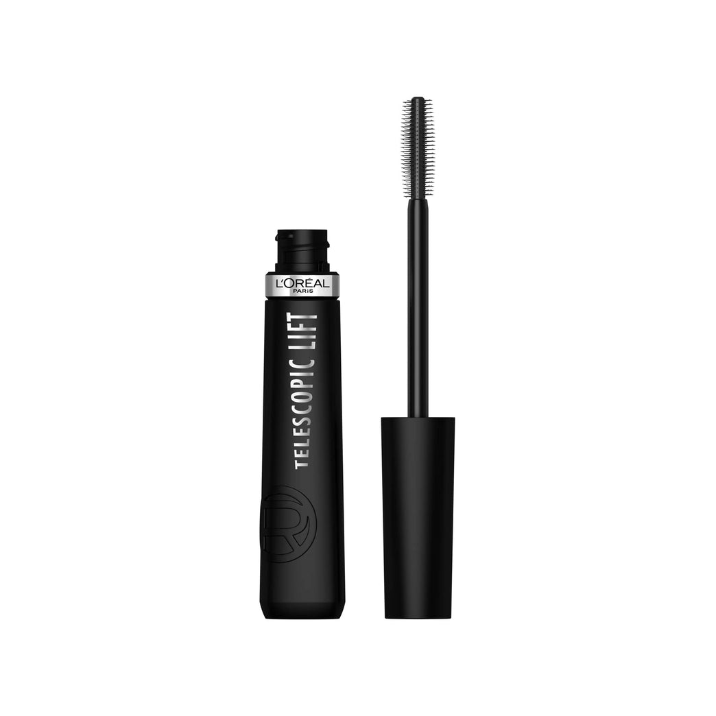 L'Oréal Paris Telescopic Lift Mascara, 36H Endurance, Enhances Lash Length by Up to +5mm*, Clump-Free, Smudge-Free, Flake-Free, Ideal for Sensitive Eyes, Black, 25g