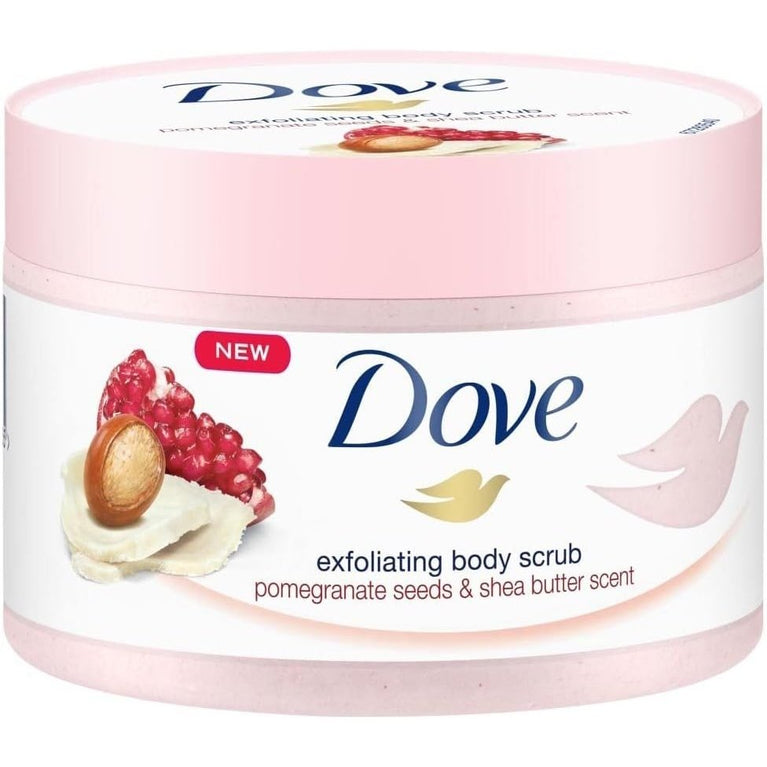 Dove Pomegranate and Shea Butter Exfoliating Body Scrub - 225ml (Pack of 2)