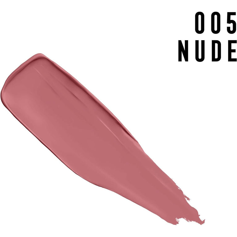 Max Factor 5 Nude Velvet Mattes Lipstick Enriched with Oils and Butters, 3.5 g - Hydrating Matte Finish