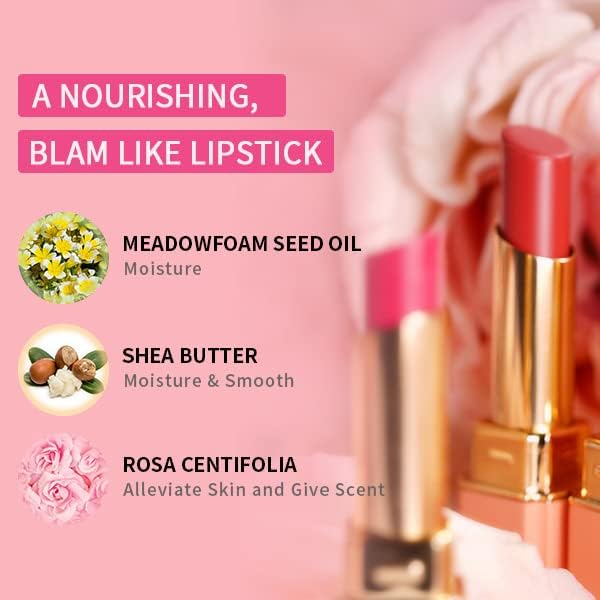 Oulac Nourishing Lip Colour with Meadowfoam Seed Oil & Shea Butter - Hydrating Lip Tint, Lip Care for Dry Lips with Glossy Finish - Vegan, PETA Approved, Grande Dame (02) | Plummy Terracotta