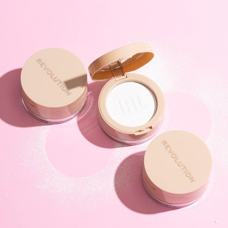 Makeup Revolution IRL 2-in-1 Airbrush Finish Powder – Translucent, Universal Shade, Vegan and Cruelty-Free, 6g
