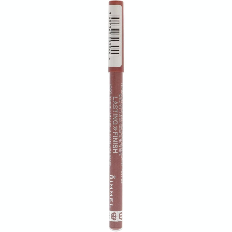 Rimmel London 007 Rose Quartz Long-Lasting Lip Liner - 1000 Kisses Collection for Women, 0.04 oz