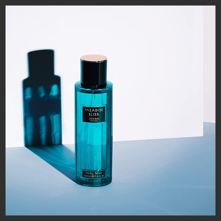 AOURA LONDON Womens Body Mist Gift Set: Love Rush, Midnight Passion, Pretty Woman, & Paradise Bliss (4x60ml)