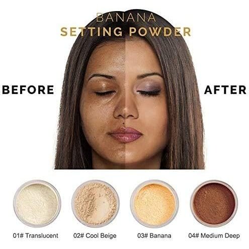 AQUAPURITY PHOERA 102 Cool Beige - Ultra-Fine Loose Makeup Setting Matte Powder with Puff - Long-Lasting, Blendable & Vegan