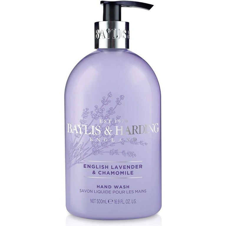 Baylis & Harding English Lavender and Chamomile Hand Wash, 500 ml (Pack of 3) - Vegan Friendly